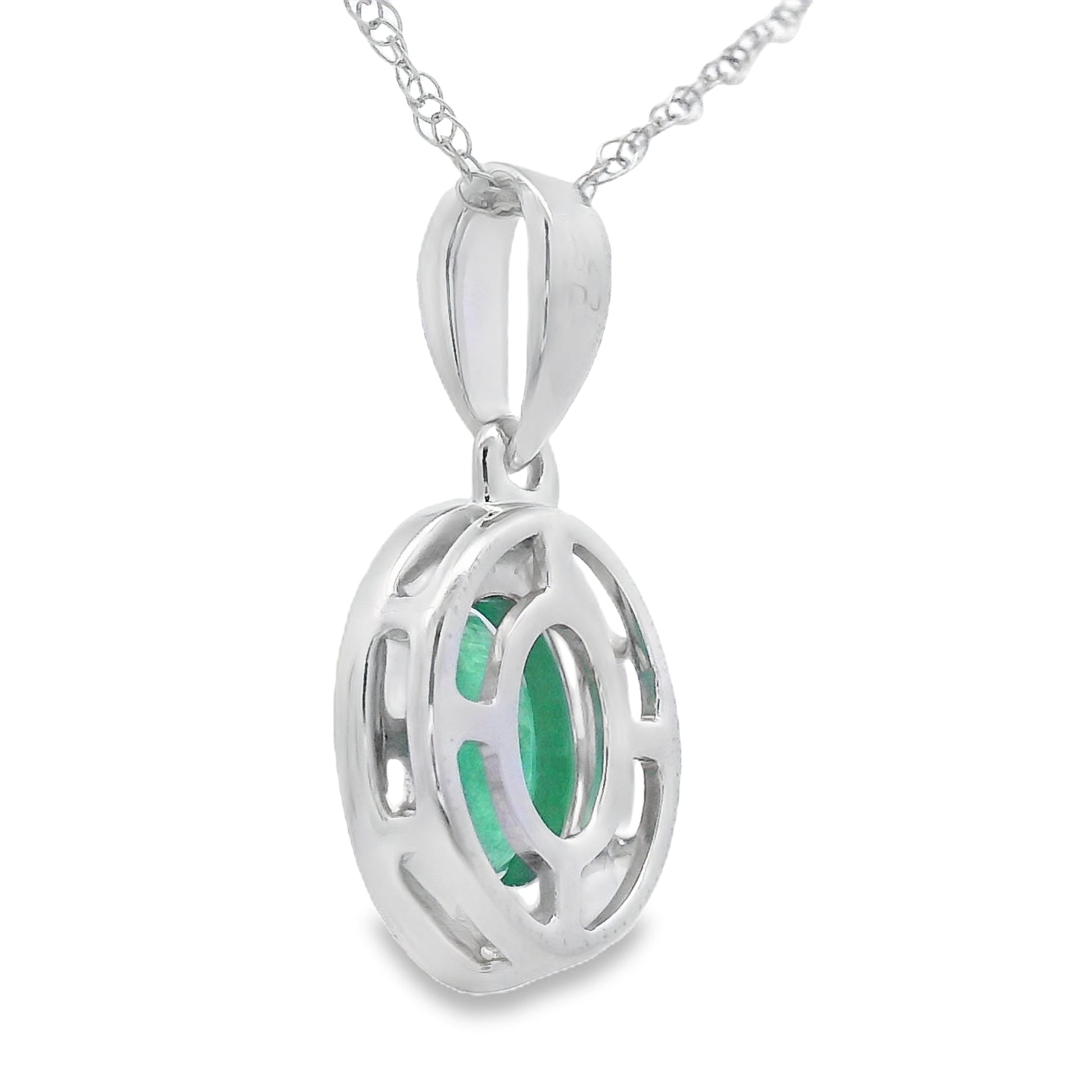.46ct Emerald Diamond Fashion Pendants 10KT White Gold Bids.com