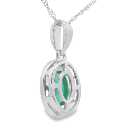 .46ct Emerald Diamond Fashion Pendants 10KT White Gold Bids.com