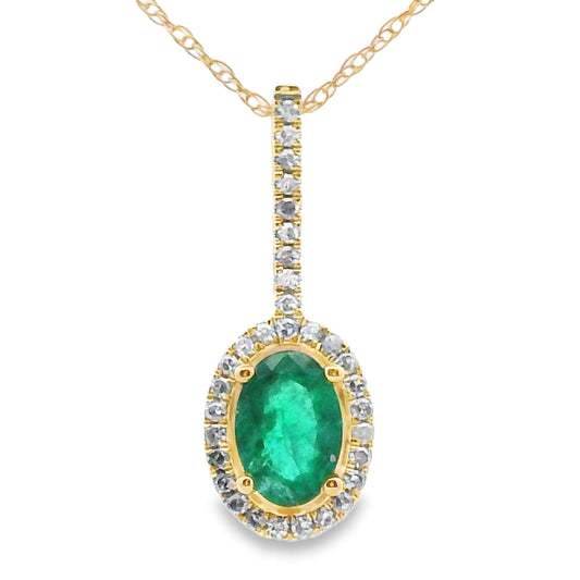 .46ct Emerald Diamond Fashion Pendants 10KT Yellow Gold Bids.com