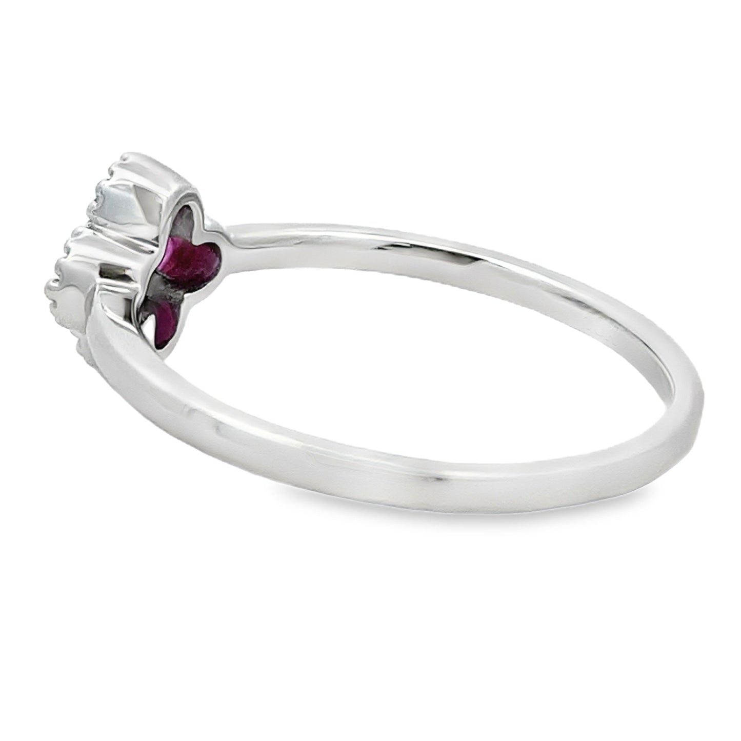 Natural .20ct Ruby Diamond Ring 10KT White Gold Bids.com