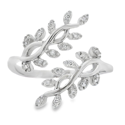 Genuine .10ct Diamond Ring Sterling Silver Bids.com
