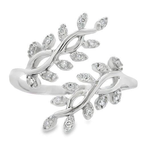 Genuine .10ct Diamond Ring Sterling Silver Bids.com