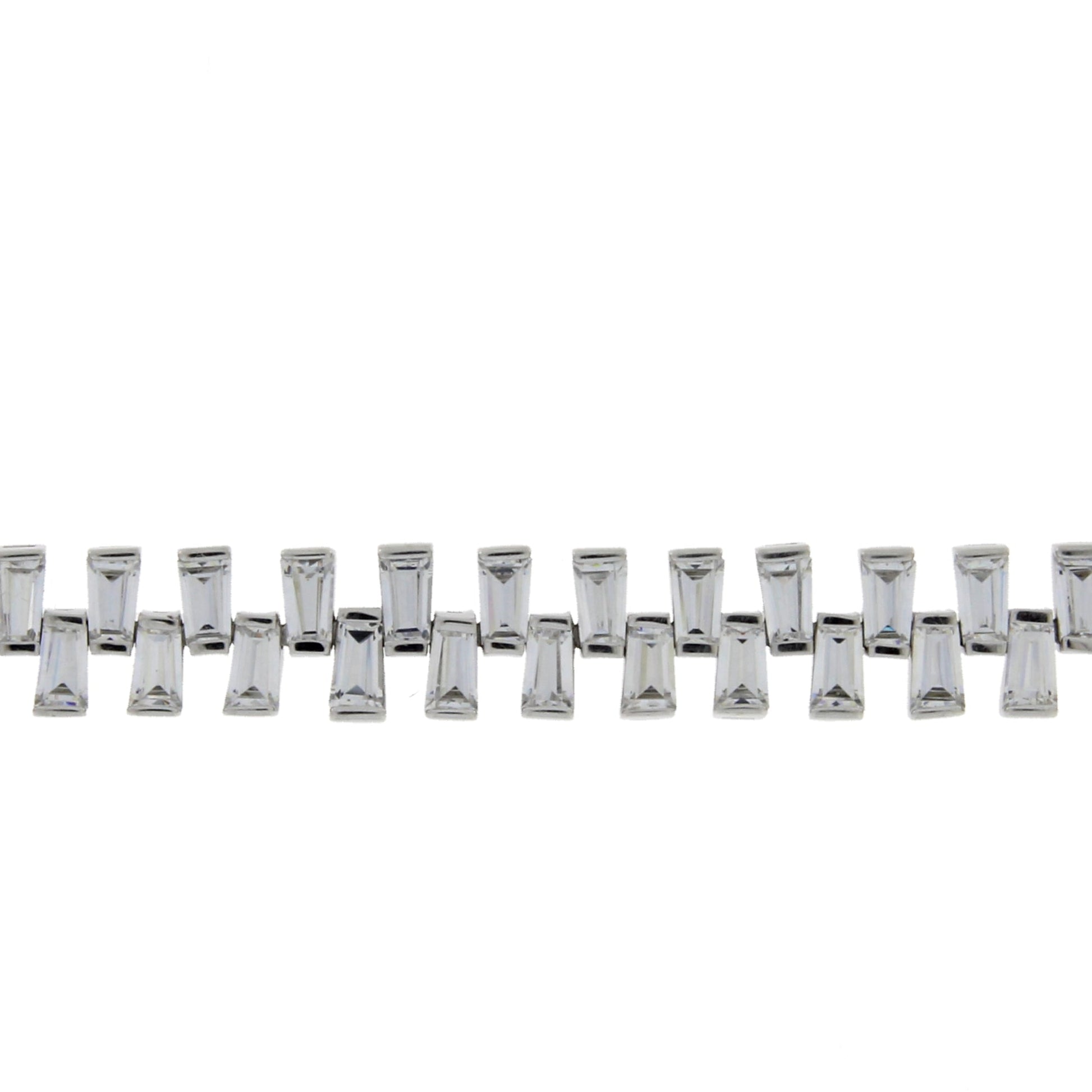 Natural Cubic Zirconium Tennis Bracelet Sterling Silver Bids.com
