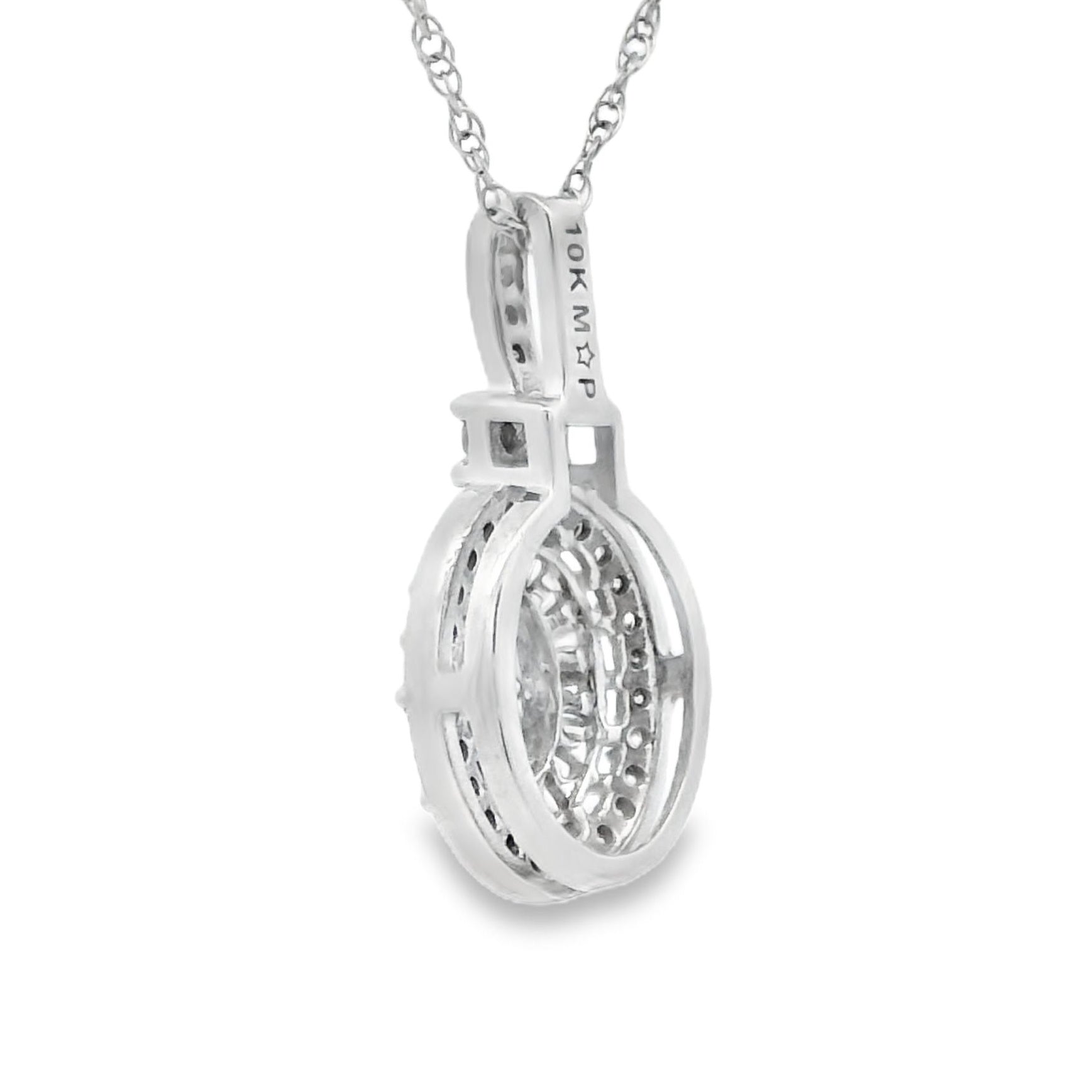 Genuine .25ct Diamond Fashion Pendants 10KT White Gold Bids.com