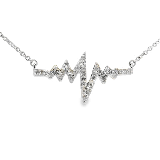 Genuine .17ct Diamond Fashion Pendants Sterling Silver Bids.com