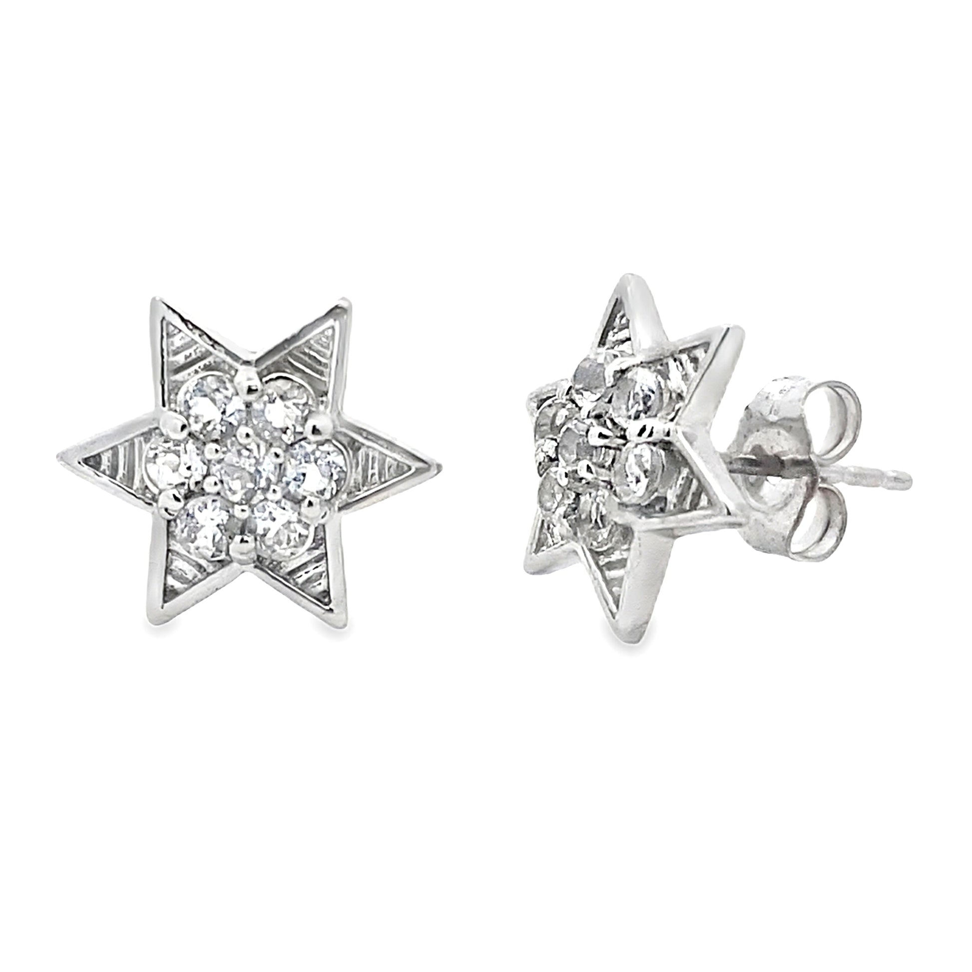 Natural .50ct White Topaz Earrings Sterling Silver Bids.com