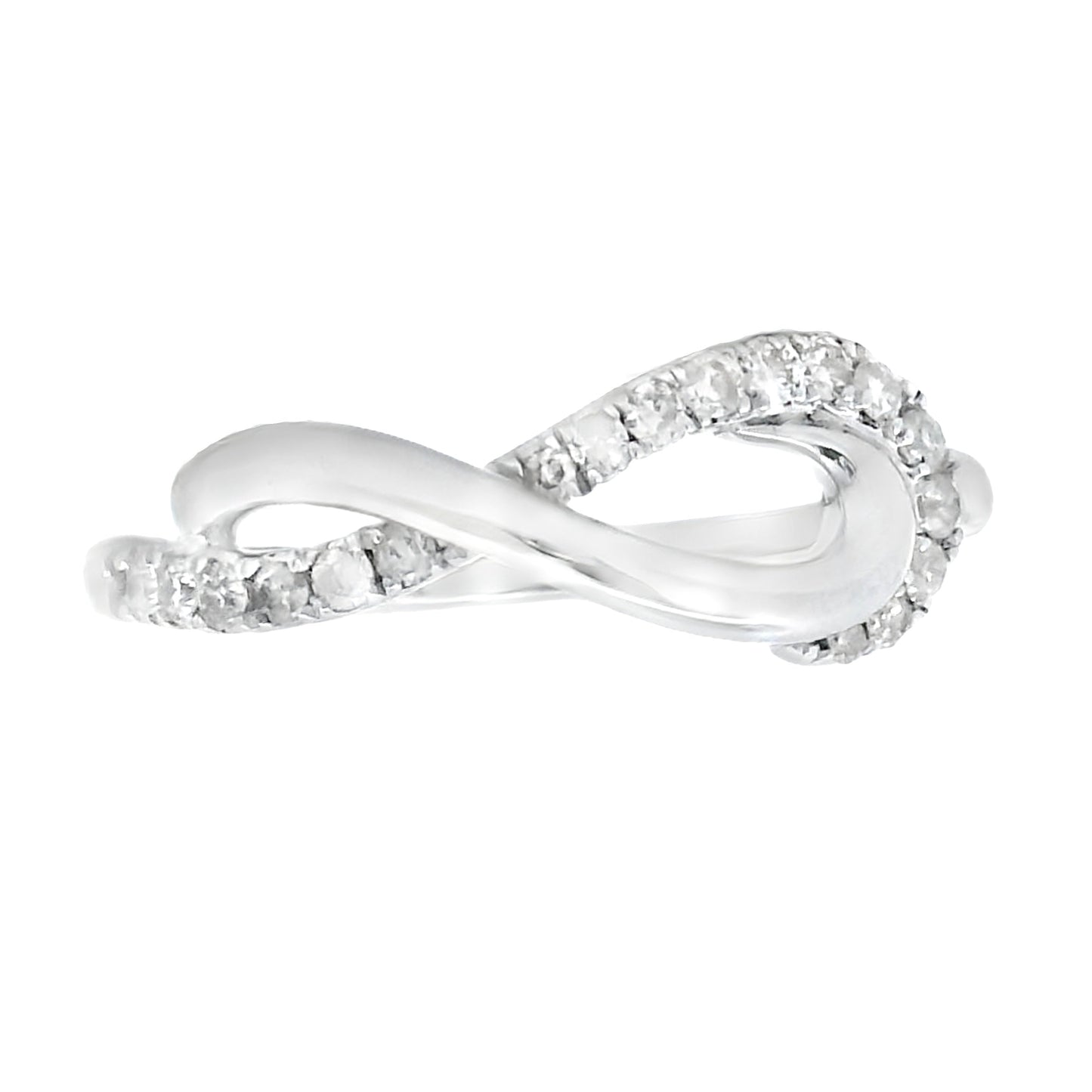 Natural .21ct Diamond Ring Sterling Silver Bids.com
