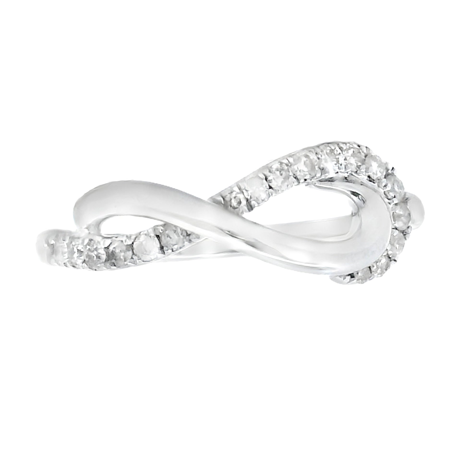 Natural .21ct Diamond Ring Sterling Silver Bids.com