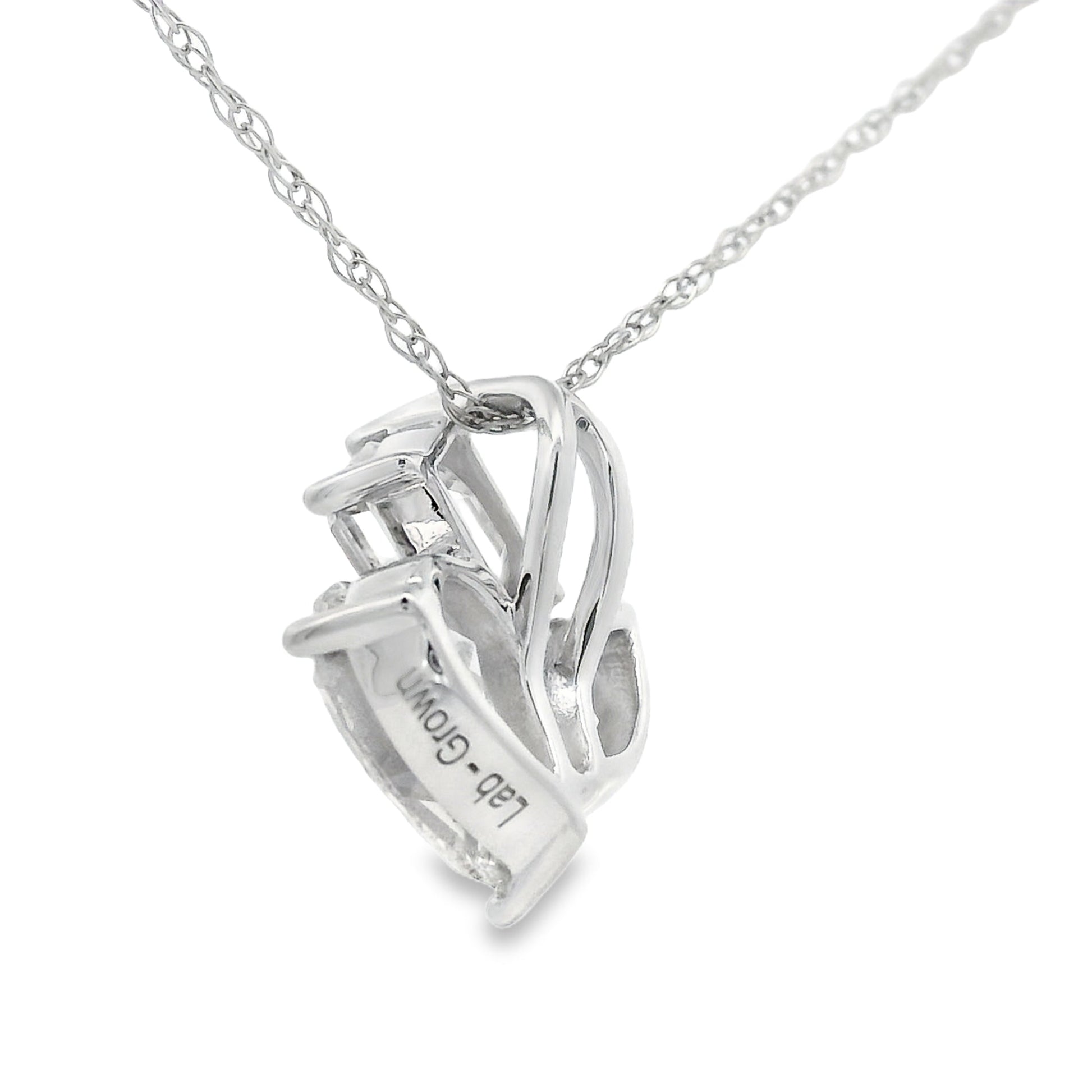Lab Grown Diamond Fashion Pendants 14KT White Gold Bids.com