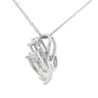 Lab Grown Diamond Fashion Pendants 14KT White Gold Bids.com