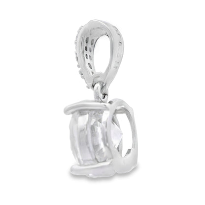 Genuine 2.00ct Moissanite Pendant Sterling Silver Bids.com
