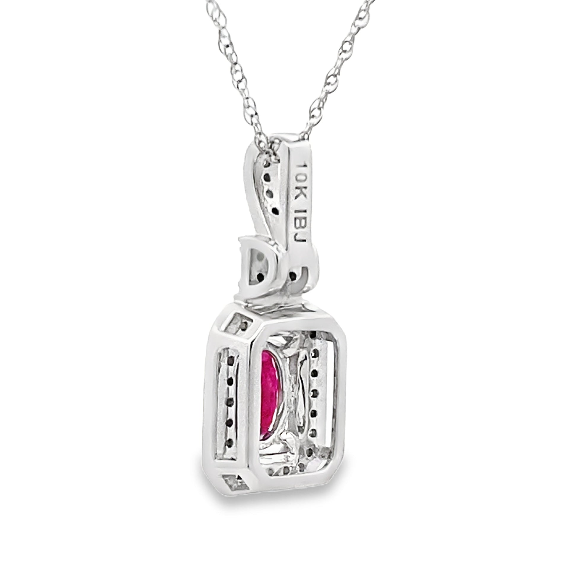.66ct Ruby Diamond Fashion Pendants 10KT White Gold Bids.com