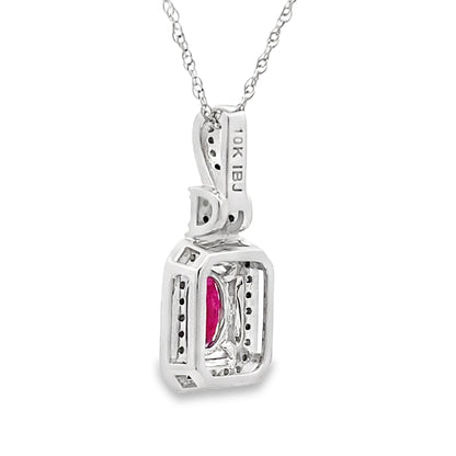 .66ct Ruby Diamond Fashion Pendants 10KT White Gold Bids.com