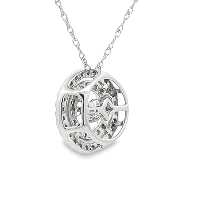 Genuine .50ct Diamond Fashion Pendants 10KT White Gold Bids.com