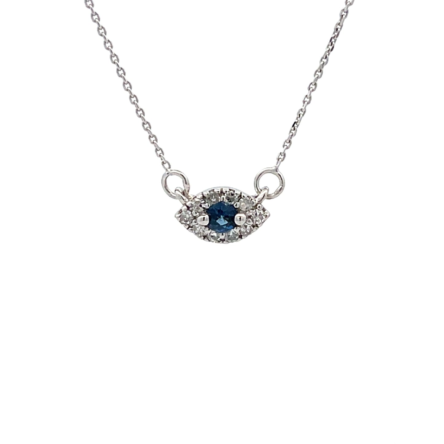 .14ct Sapphire Diamond Fashion Pendants 14KT White Gold Bids.com