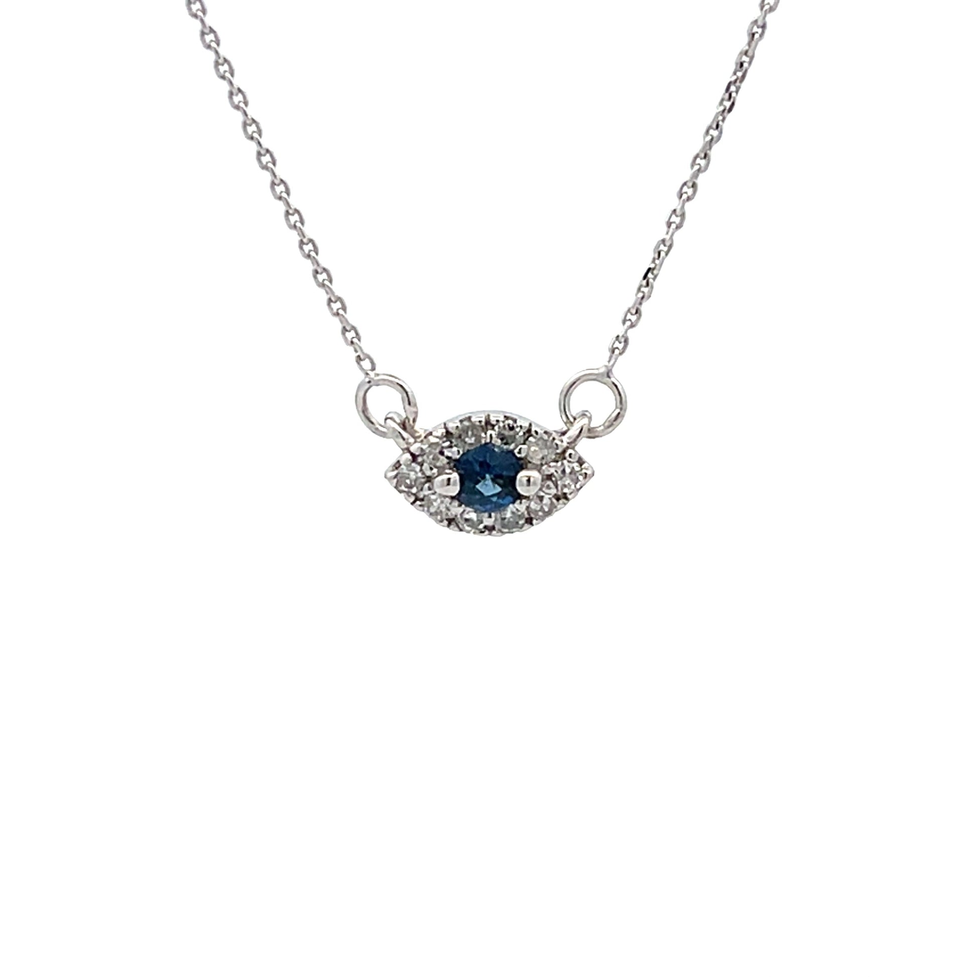 .14ct Sapphire Diamond Fashion Pendants 14KT White Gold Bids.com