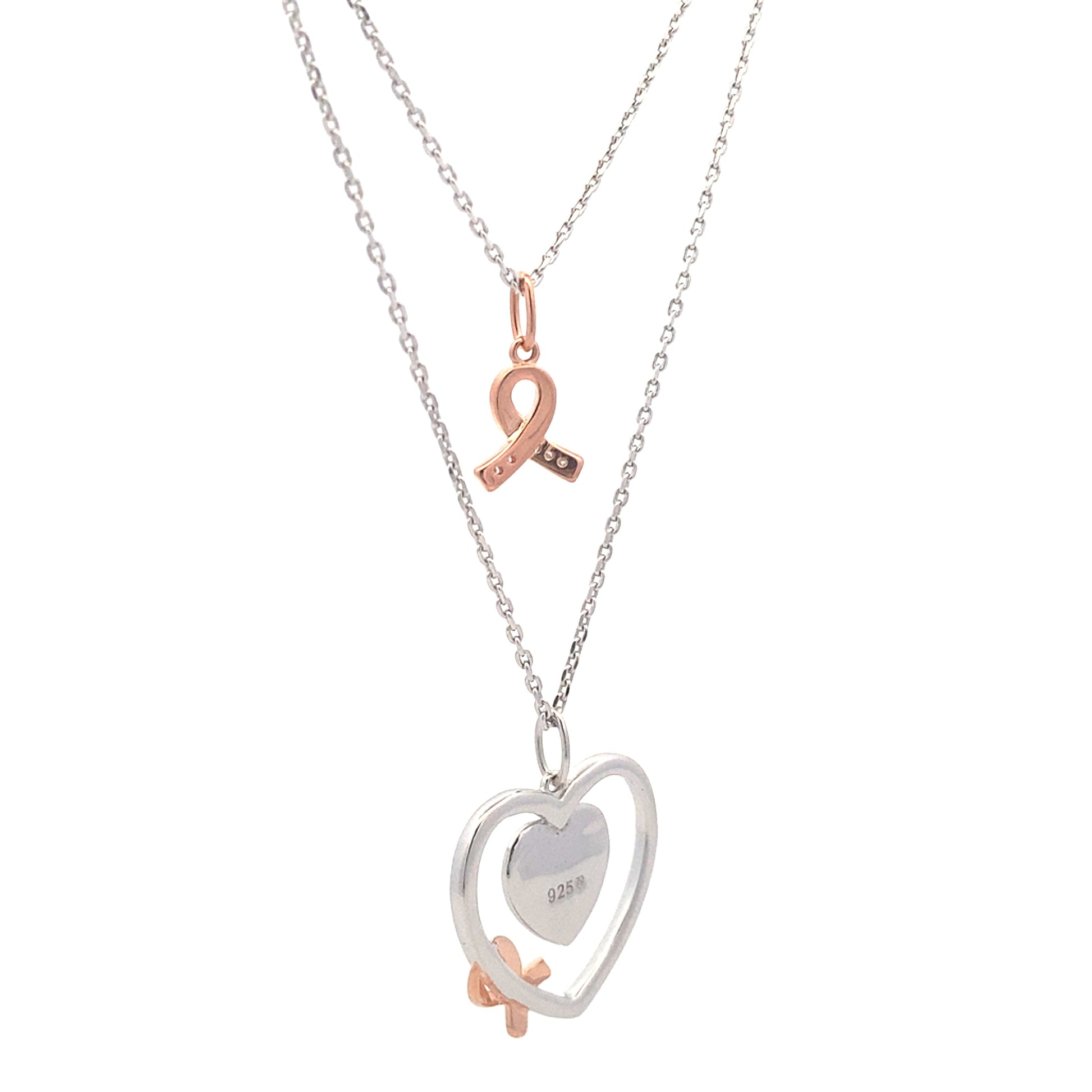 .02ct Diamond Heart Love Pendant Sterling Silver Bids.com