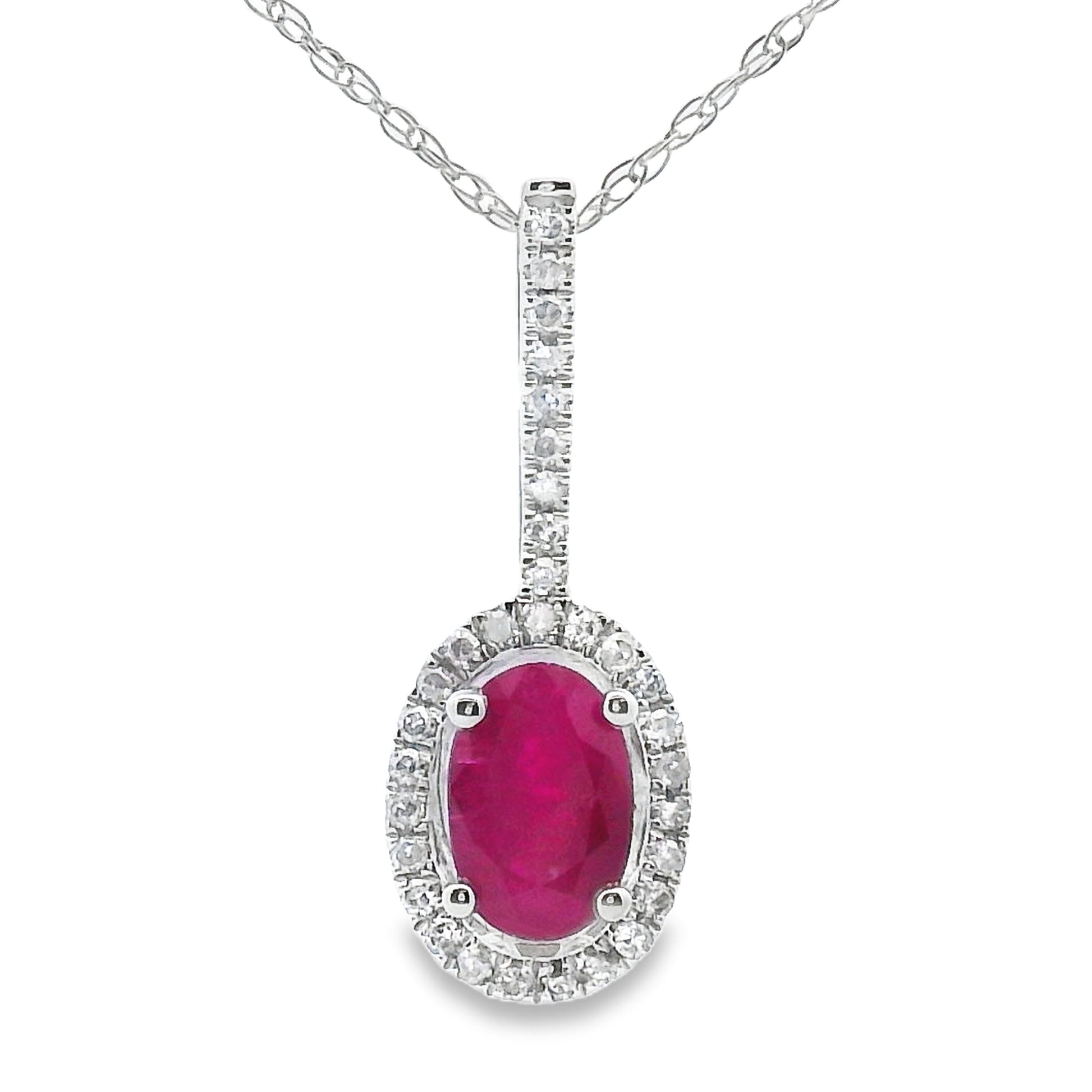 .61ct Ruby Diamond Fashion Pendants 10KT White Gold Bids.com