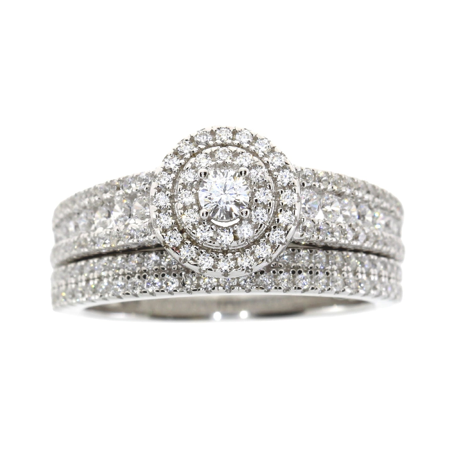 Natural Cubic Zirconia CZ SS Bridal Sterling Silver Bids.com
