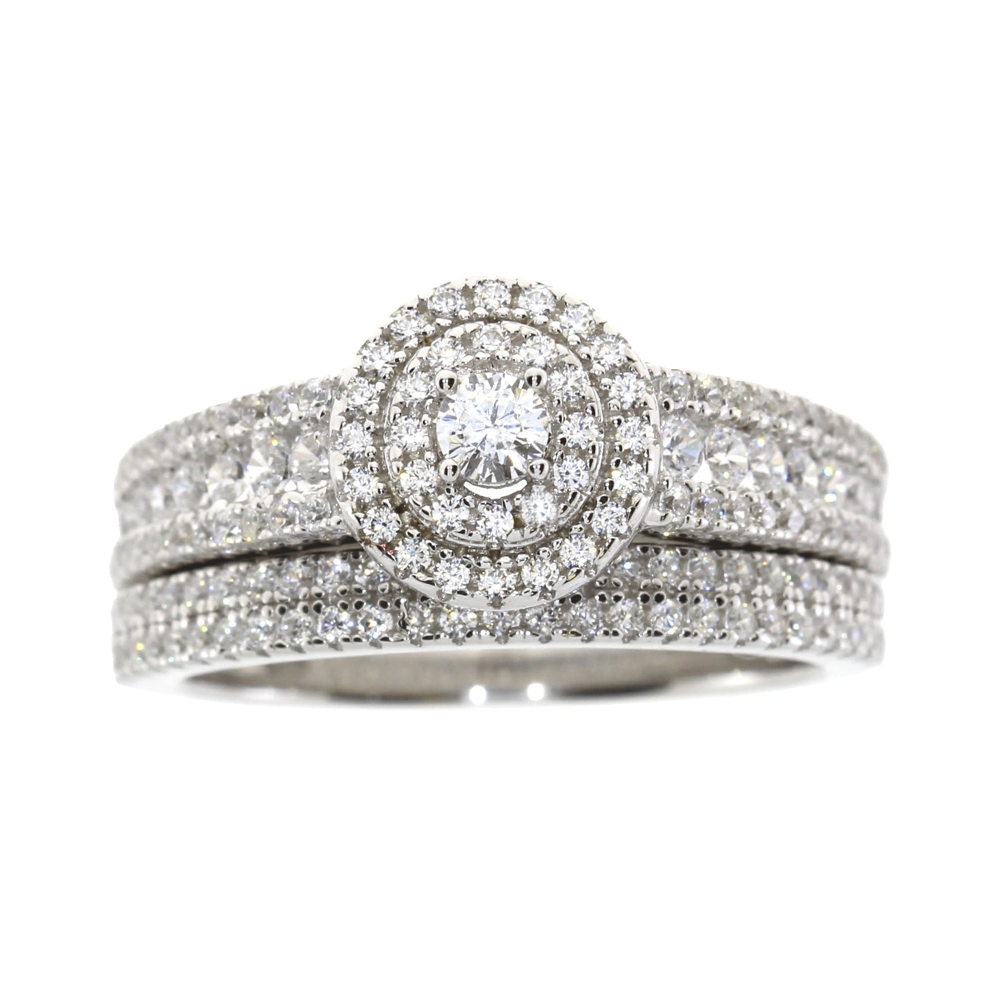 Natural Cubic Zirconia CZ SS Bridal Sterling Silver Bids.com