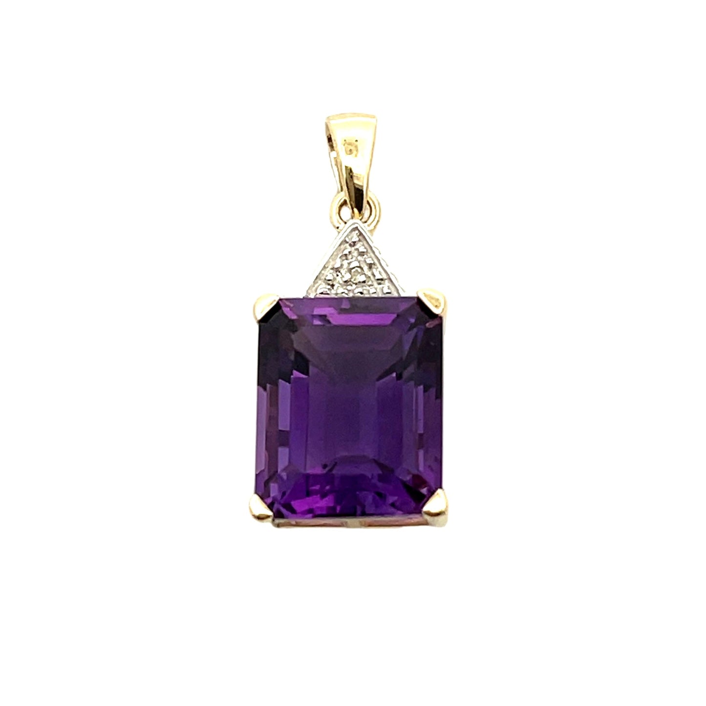 Amethyst Diamond Fashion Pendants 10KT Yellow Gold Bids.com