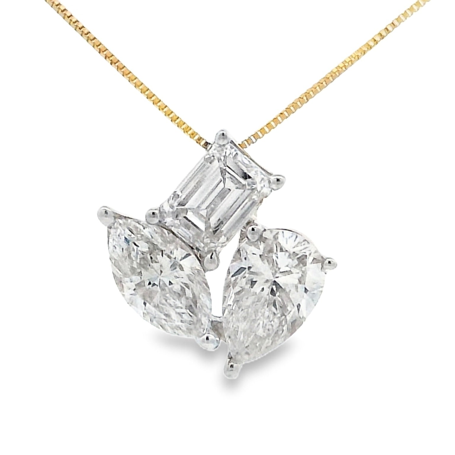 Lab Grown Diamond Fashion Pendants 14KT Yellow Gold Bids.com