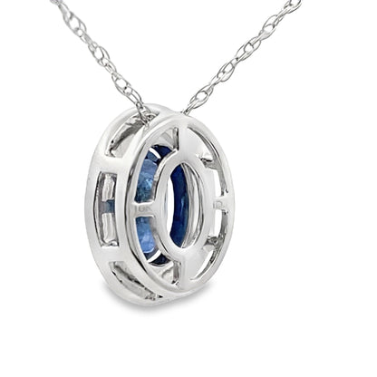 .59ct Sapphire Diamond Fashion Pendants 10KT White Gold Bids.com