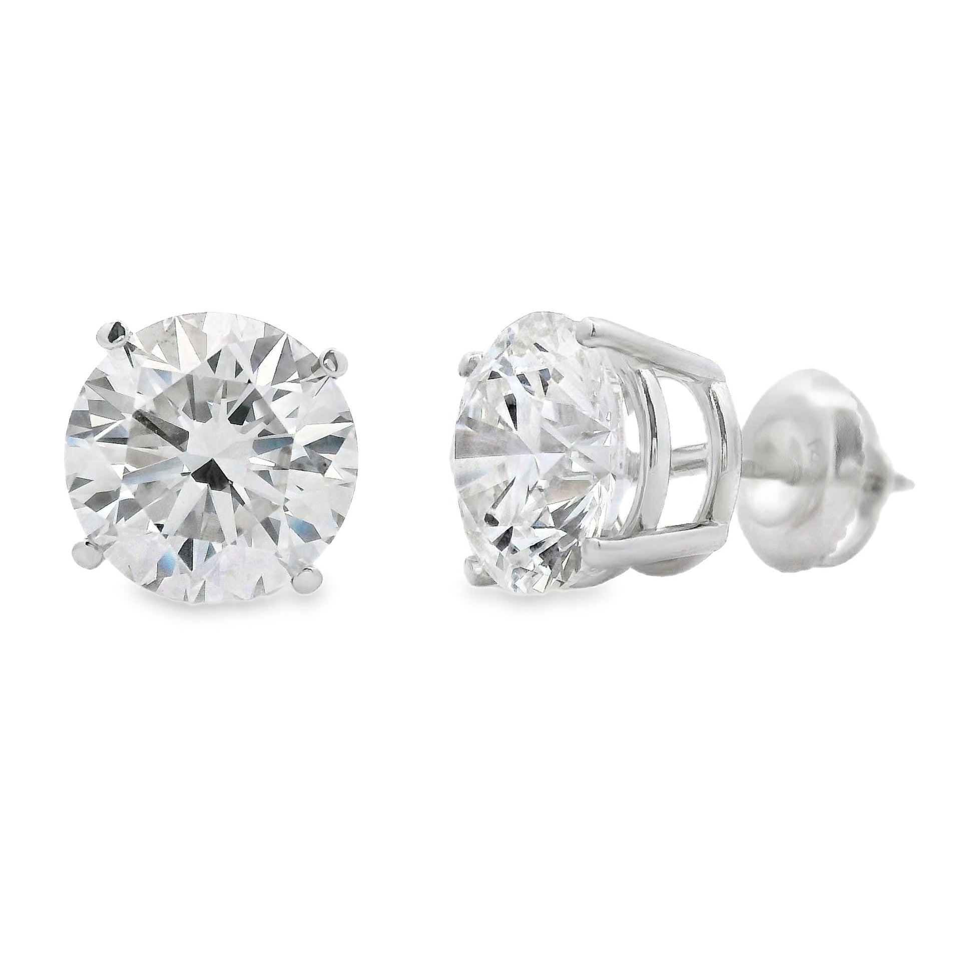 4.41ct Lab Grown Diamond Stud Earrings 14KT White Gold Bids.com
