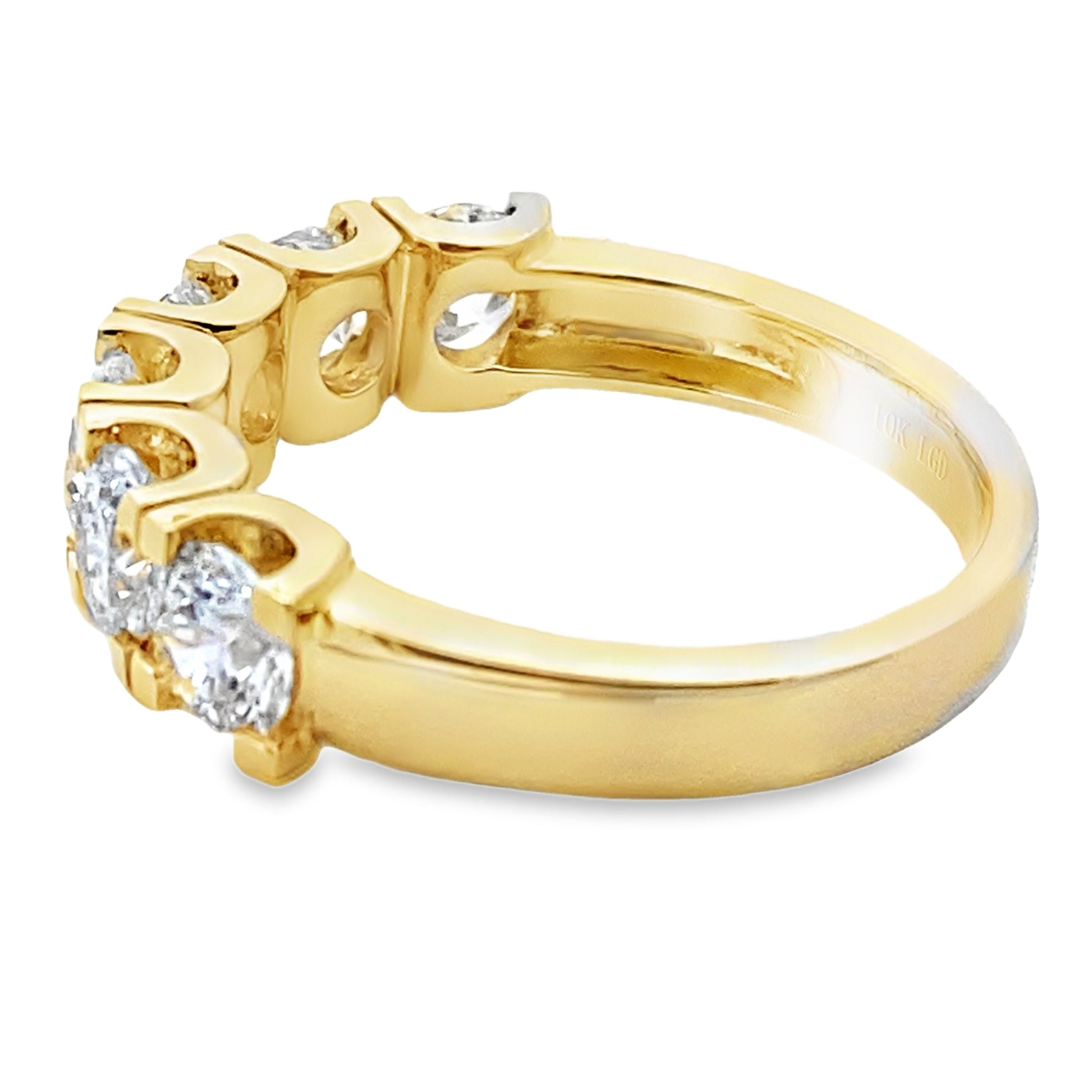 Lab Grown Diamond Wedding Band Ring 10KT Yellow Gold Bids.com