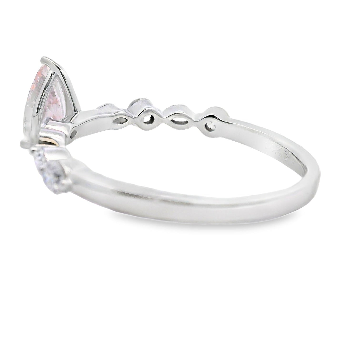 1.00ct Lab Grown Diamond Eng Only 14KT White Gold Bids.com