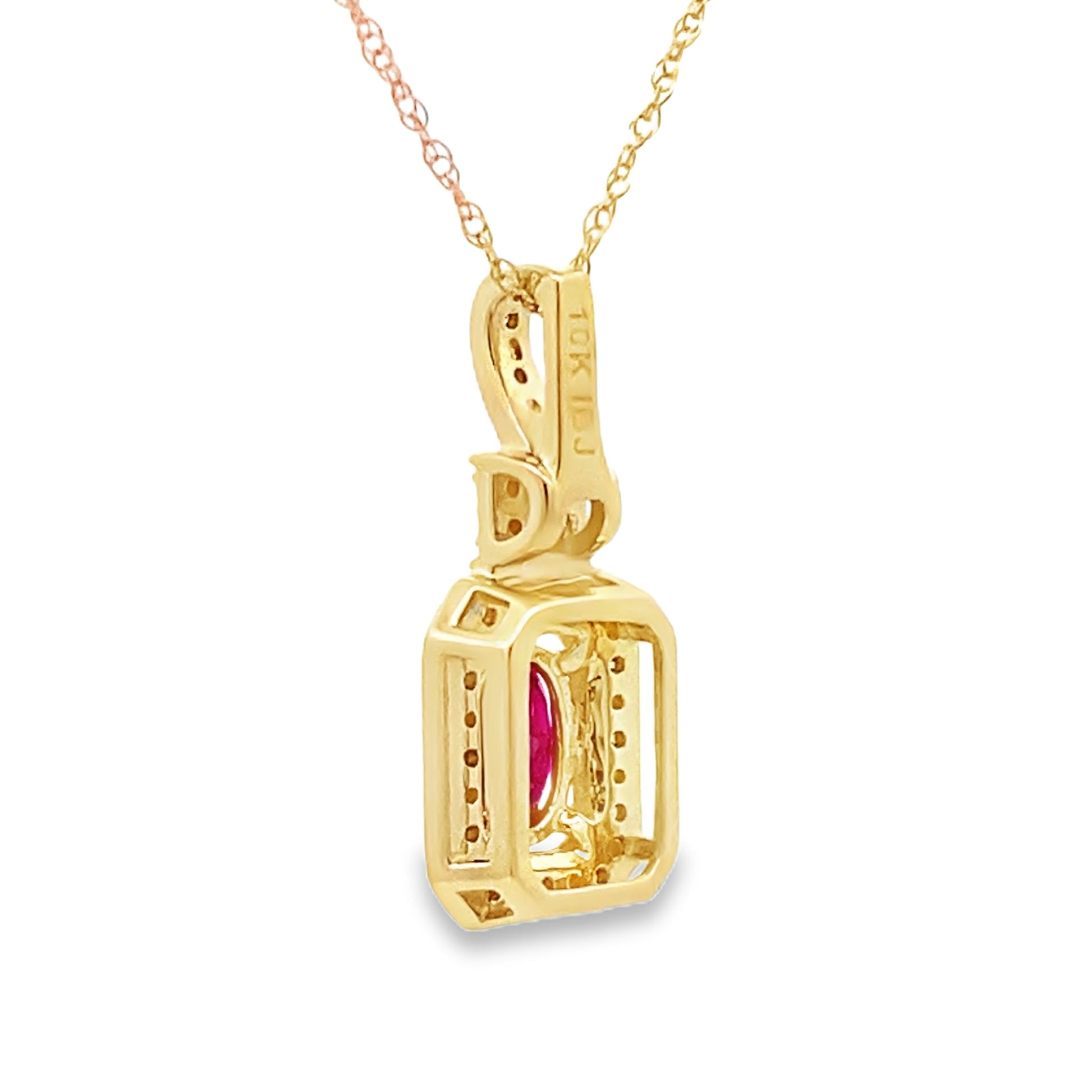 .66ct Ruby Diamond Fashion Pendants 10KT Yellow Gold Bids.com