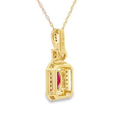 .66ct Ruby Diamond Fashion Pendants 10KT Yellow Gold Bids.com