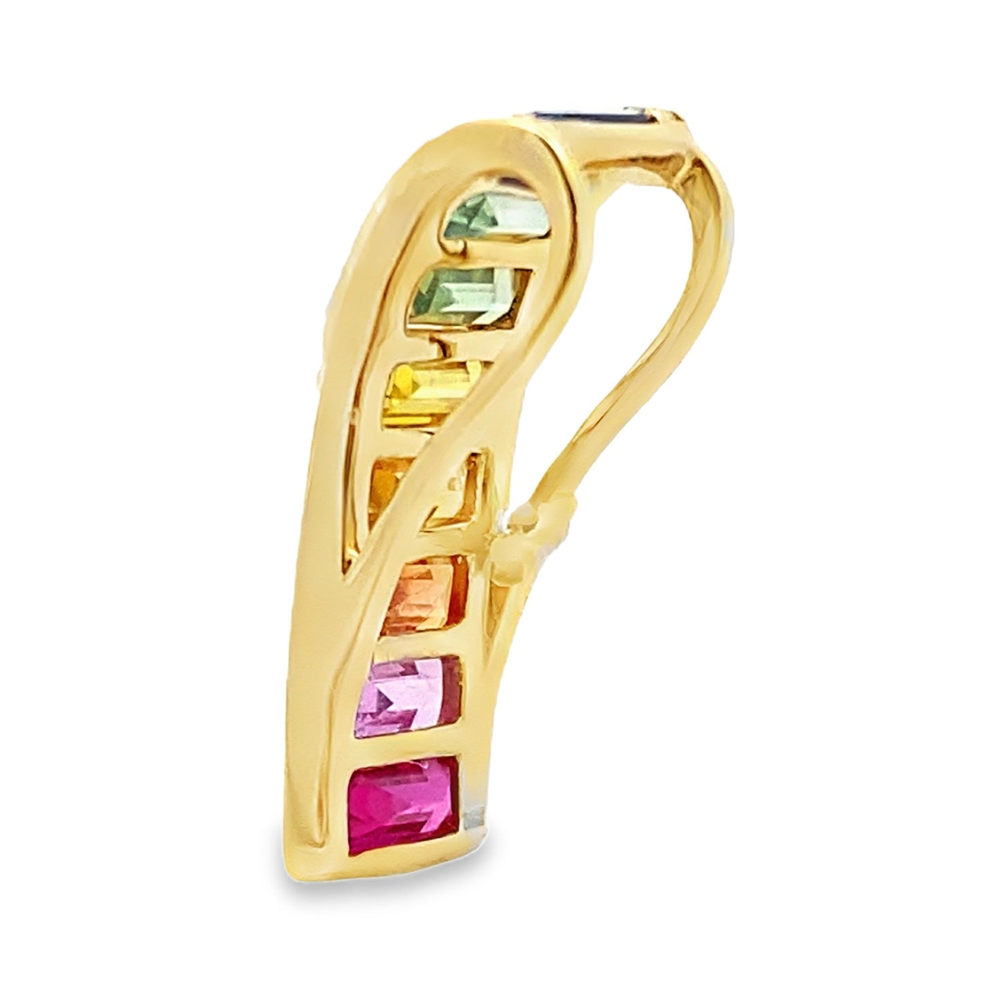 Sapphire Diamond Fashion Pendants 14KT Yellow Gold Bids.com
