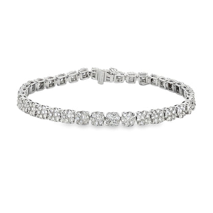 Lab Grown Diamond Tennis Bracelet 10KT White Gold Bids.com