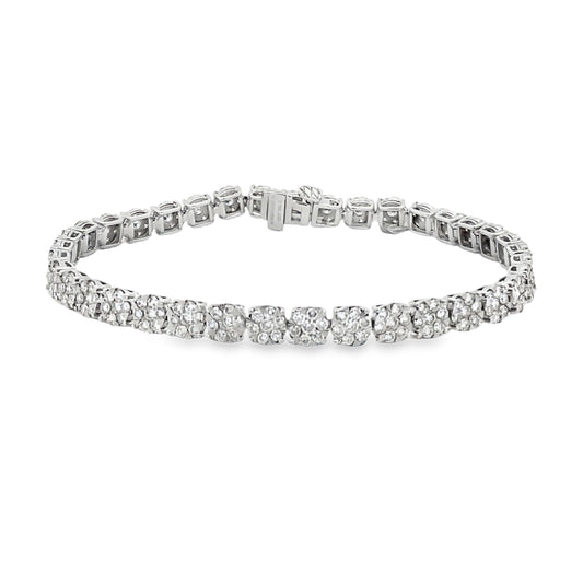 Lab Grown Diamond Tennis Bracelet 10KT White Gold Bids.com