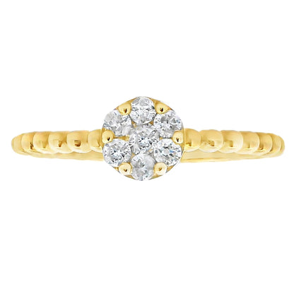 Natural .25ct Diamond Ring 10KT Yellow Gold Bids.com