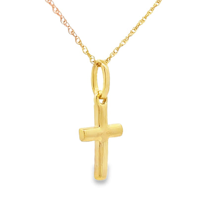 .04ct Diamond Cross Religious Pendant 10KT Yellow Gold Bids.com