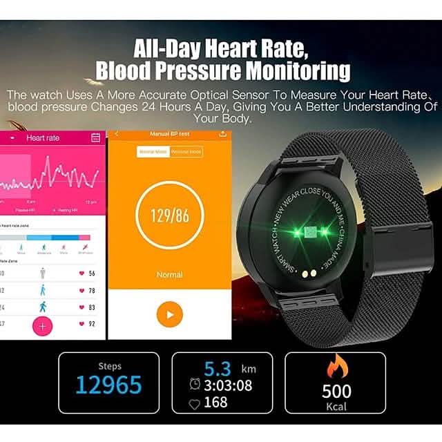IMOSI Q8 Smartwatch Stainless Steel BT Fitness Tracker DailySale