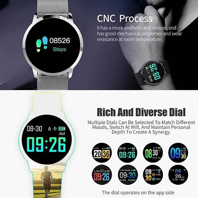 IMOSI Q8 Smartwatch Stainless Steel BT Fitness Tracker DailySale