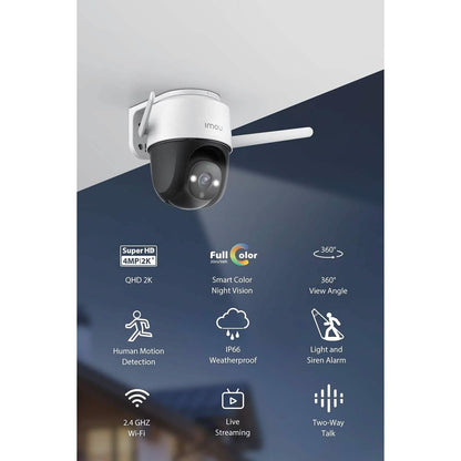 Imou Security Camera Outdoor with Floodlight and Sound Alarm  (Refurbished) DailySale