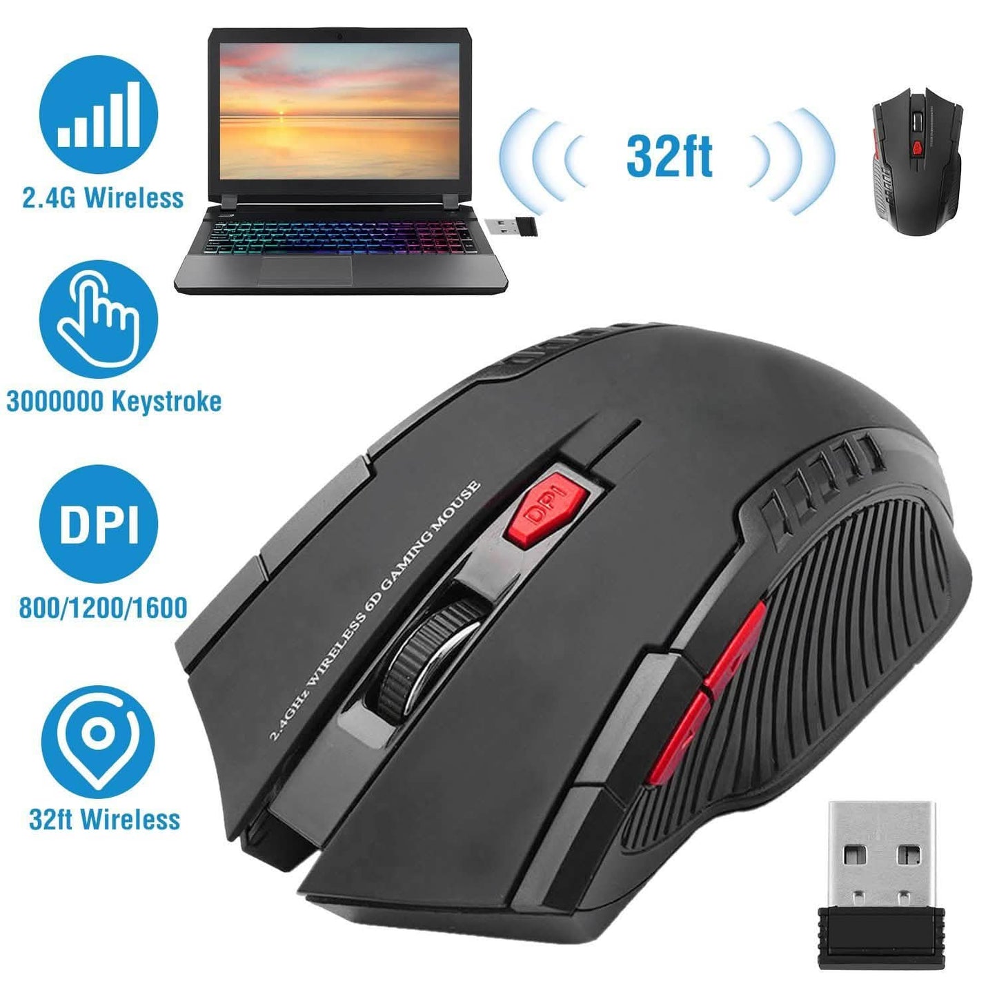 iMountek 2.4G Wireless Gaming Mouse DailySale