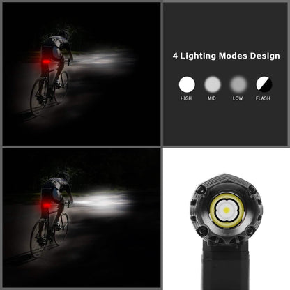iMounTEK Bike Front Flashlight IPX4 Water-Resistant with Tail Warning/Safety LED Lamp DailySale