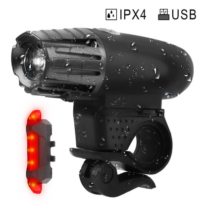 iMounTEK Bike Front Flashlight IPX4 Water-Resistant with Tail Warning/Safety LED Lamp DailySale