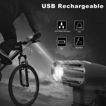 iMounTEK Bike Front Flashlight IPX4 Water-Resistant with Tail Warning/Safety LED Lamp DailySale