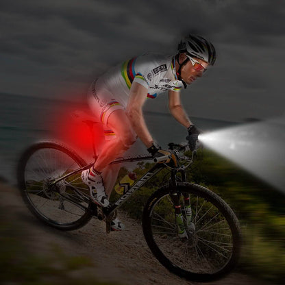 iMounTEK Bike Front Flashlight IPX4 Water-Resistant with Tail Warning/Safety LED Lamp DailySale