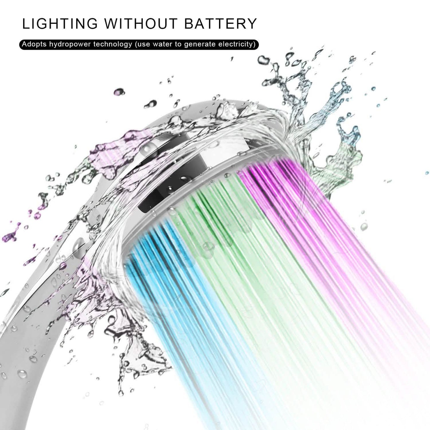 iMounTEK Color-Changing Hydropower LED Shower Head DailySale