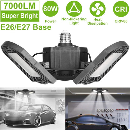 iMounTEK E26 /E27 80W 7000LM 6500K LED Garage Ceiling Light DailySale