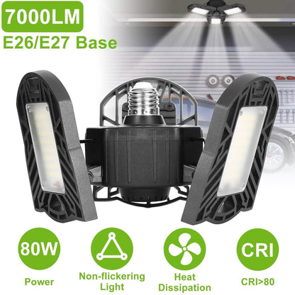 iMounTEK E26 /E27 80W 7000LM 6500K LED Garage Ceiling Light DailySale