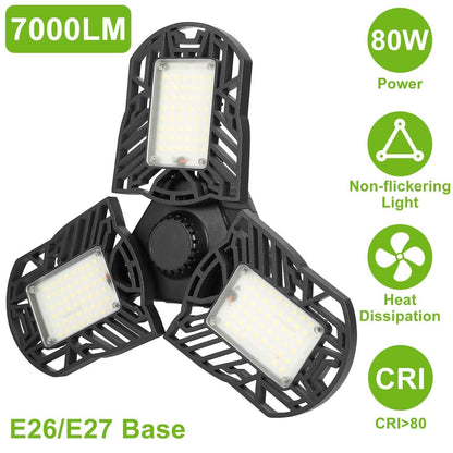 iMounTEK E26 /E27 80W 7000LM 6500K LED Garage Ceiling Light DailySale