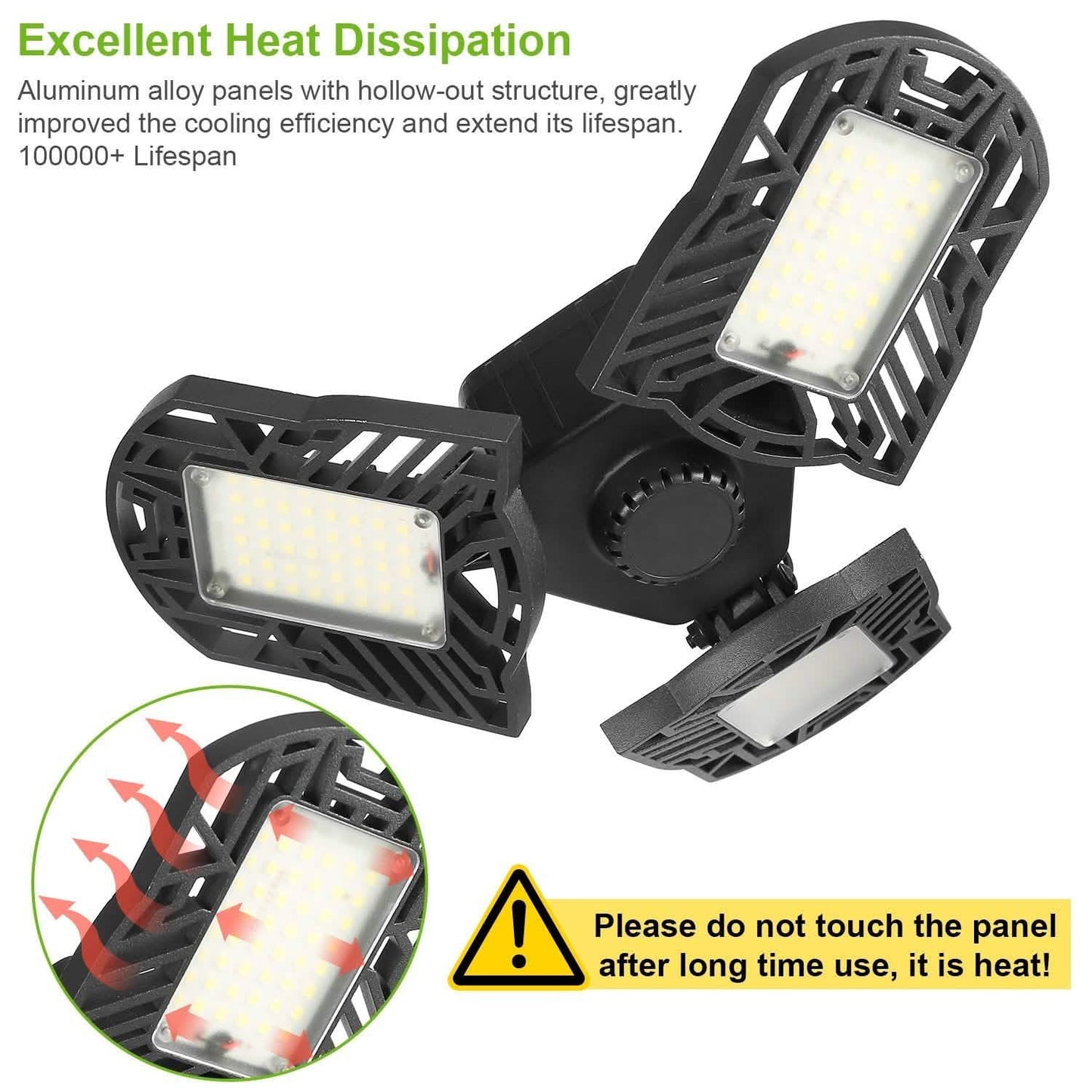 iMounTEK E26 /E27 80W 7000LM 6500K LED Garage Ceiling Light DailySale